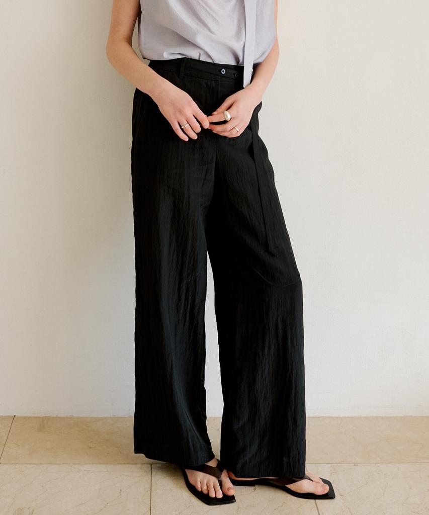 Ollibeudeollibeu Belted Wide Pants Ow6Ml5400