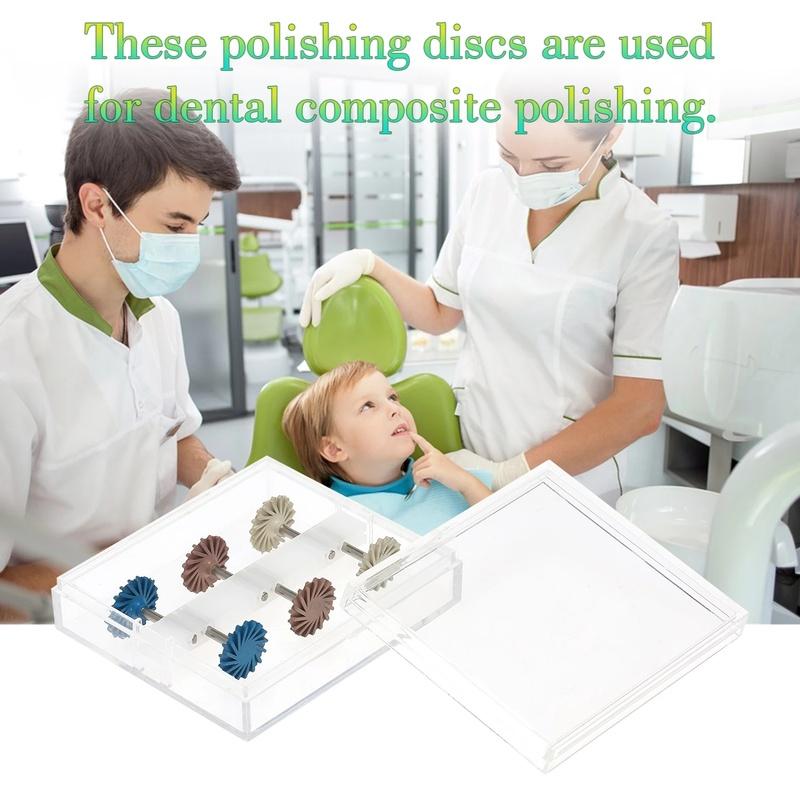 6Pcs/Pack Dental Composite Polishing Diamond System Disc Oral Hygiene Teeth Polishing Kits Spiral Flex Brush