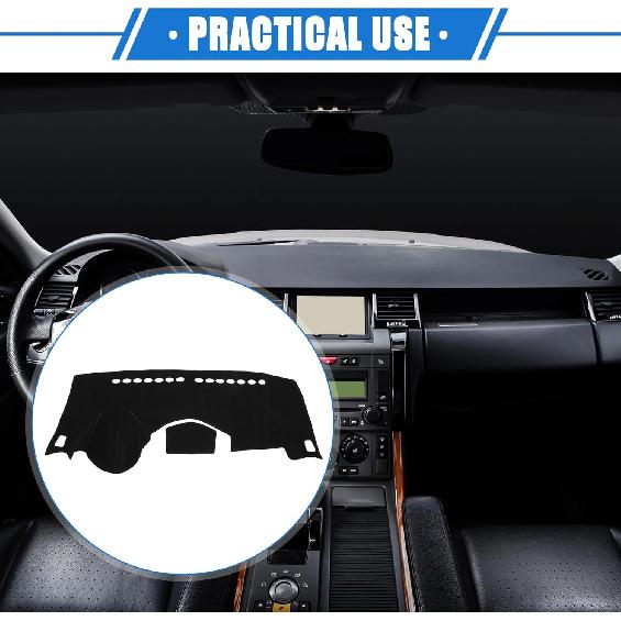 Dashboard Dash Cover Compatible for Chevy Trax 2014-2016, Durable Polyester Black Front Dash Cover Mat