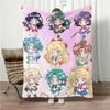 Summer Sailor Moon Chibiusa Flannel Blanket Cute Anime Print Throw Blanket Soft Warm Bed Sofa Blanket Gift for Anime Fans