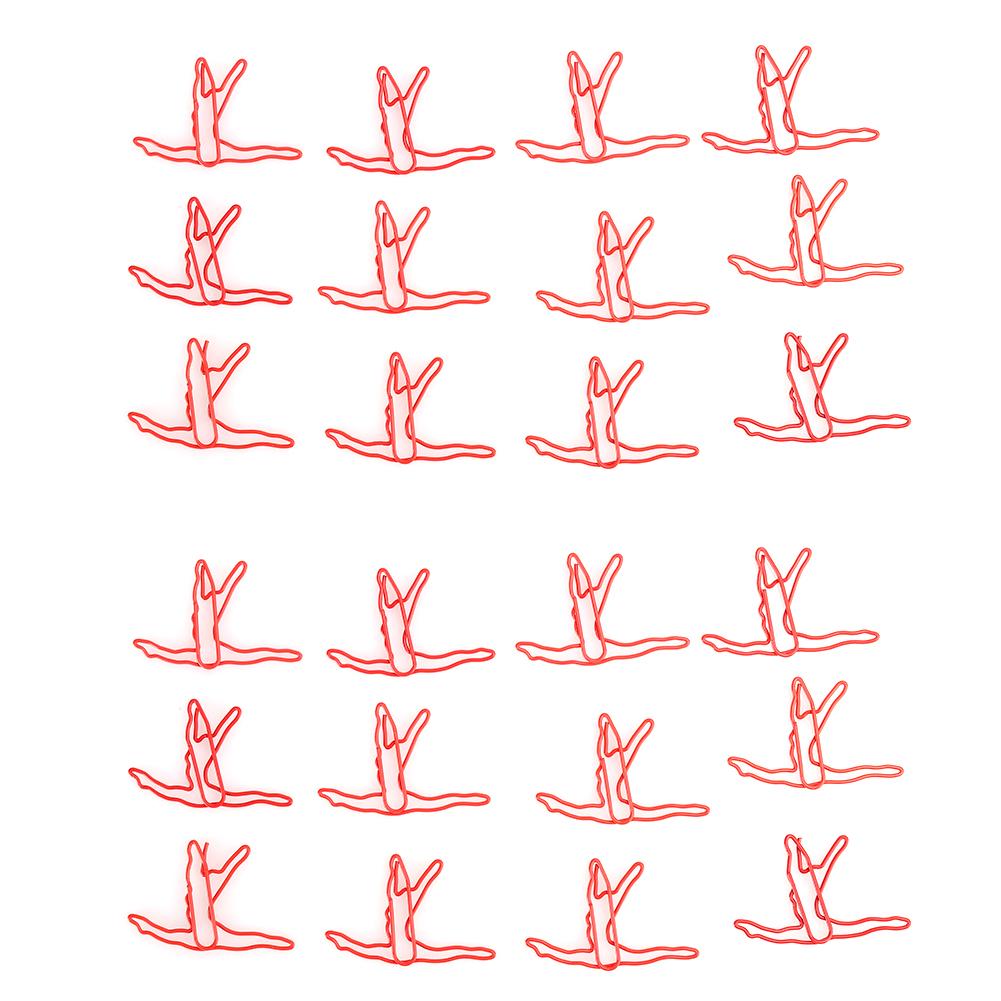 

2 коробки фигурных скрепок, отлично подходят для офисного подарка, креативный гимнастический дизайн