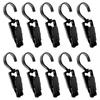10pcs 360 Degree Rotating Hooks with Clips Plastic Clothes Clip Multipurpose Organizers for Laundry Crafts J0MC