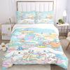 3pcs Birthday Party Cinnamoroll Quilt Set - Soft and Comfortable Bedroom, Guest Room and Dorm Decor Bedding Set 1 Quilt Cover + 2 Pillowcase