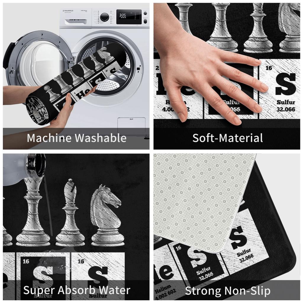 Funny Chess Player Game Board Doormat Anti-Slip Entrance Kitchen Bath Door Floor MatsBedroom Balcony Rug Carpet Footpad