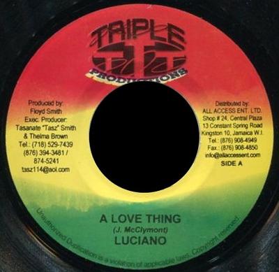 7inch Record LUCIANO - Love Thing NONE Triple T Produc Jamaica Reggae, Ska & Dub Used