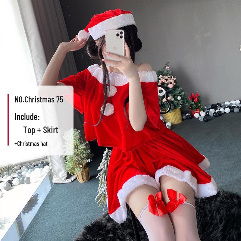 

Женский большой сексуальный рождественский плащ и костюм-халат One Size красный