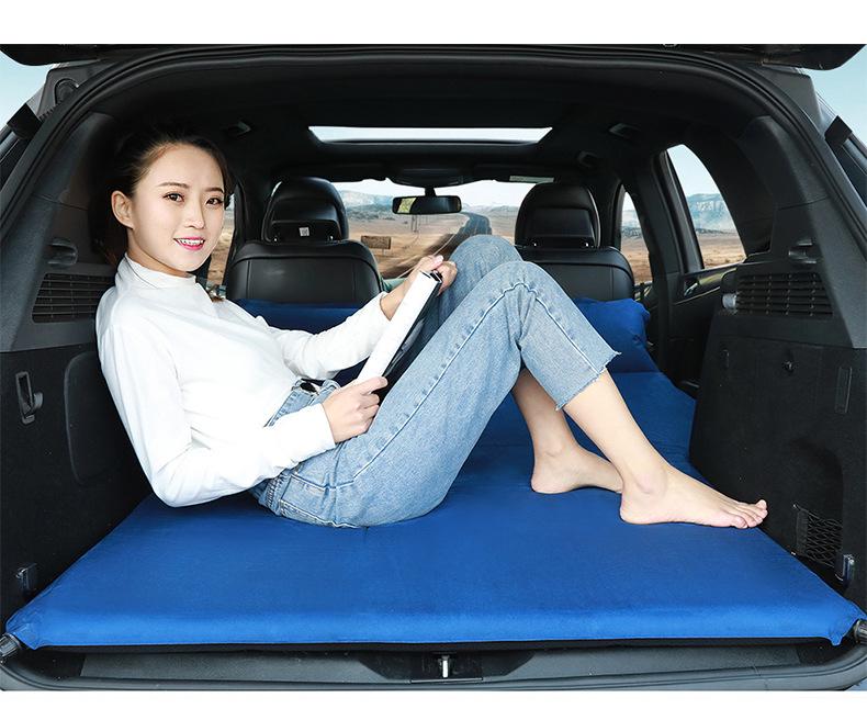 Self-Inflating SUV Travel Bed: Extended Car Trunk Sleeping Pad for Road Trips