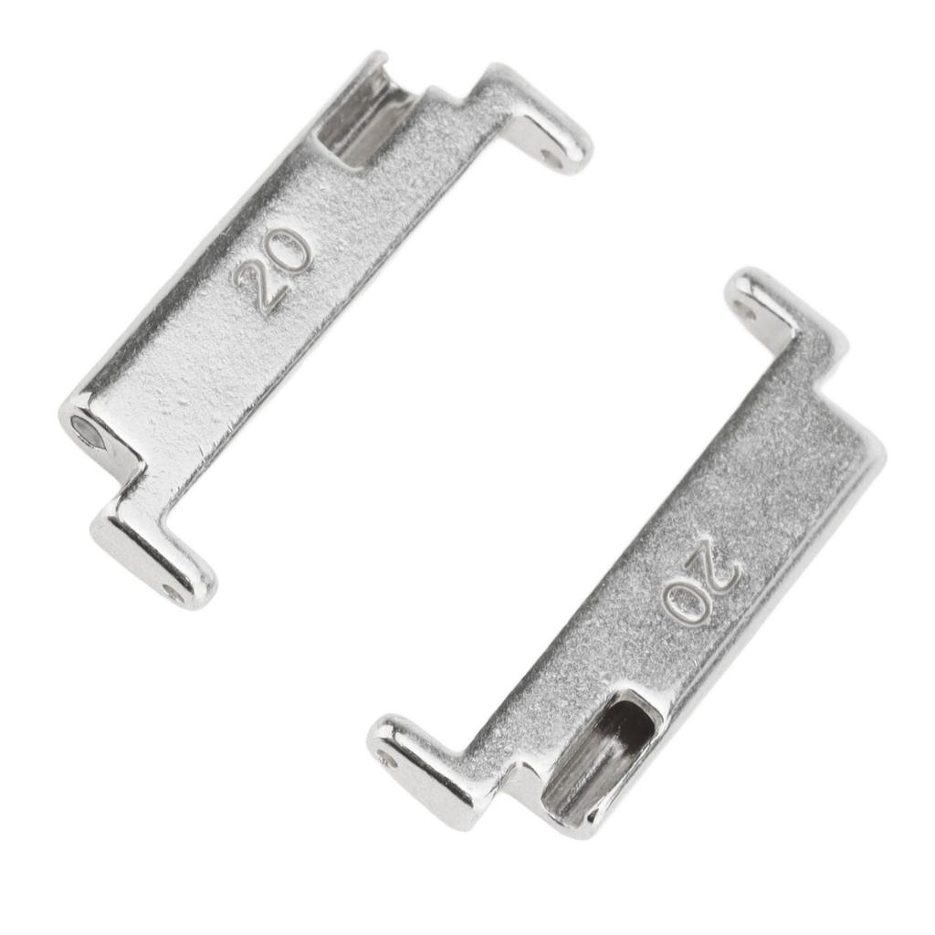 1 Pair Metal Watch Band Adapter 20 To 22mm Watch Strap Connection Adapter with Spring