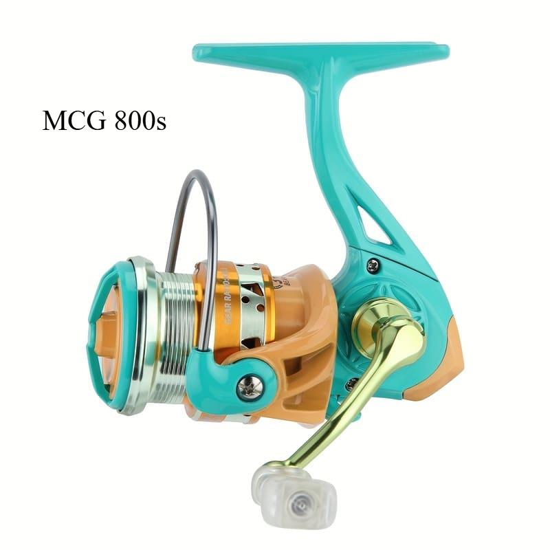 

Высококачественная спиннинговая рыболовная катушка 5+1 шарикоподшипник Алюминиевая металлическая гравированная шпуля и рукоятка Подходит для пресноводной и морской рыбалки 800 зелёный