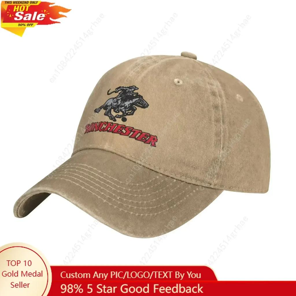 Winchester Hat Adjustable Baseball Cap Cotton Cowboy Hat Fashionable For Man Woman Navy Blue