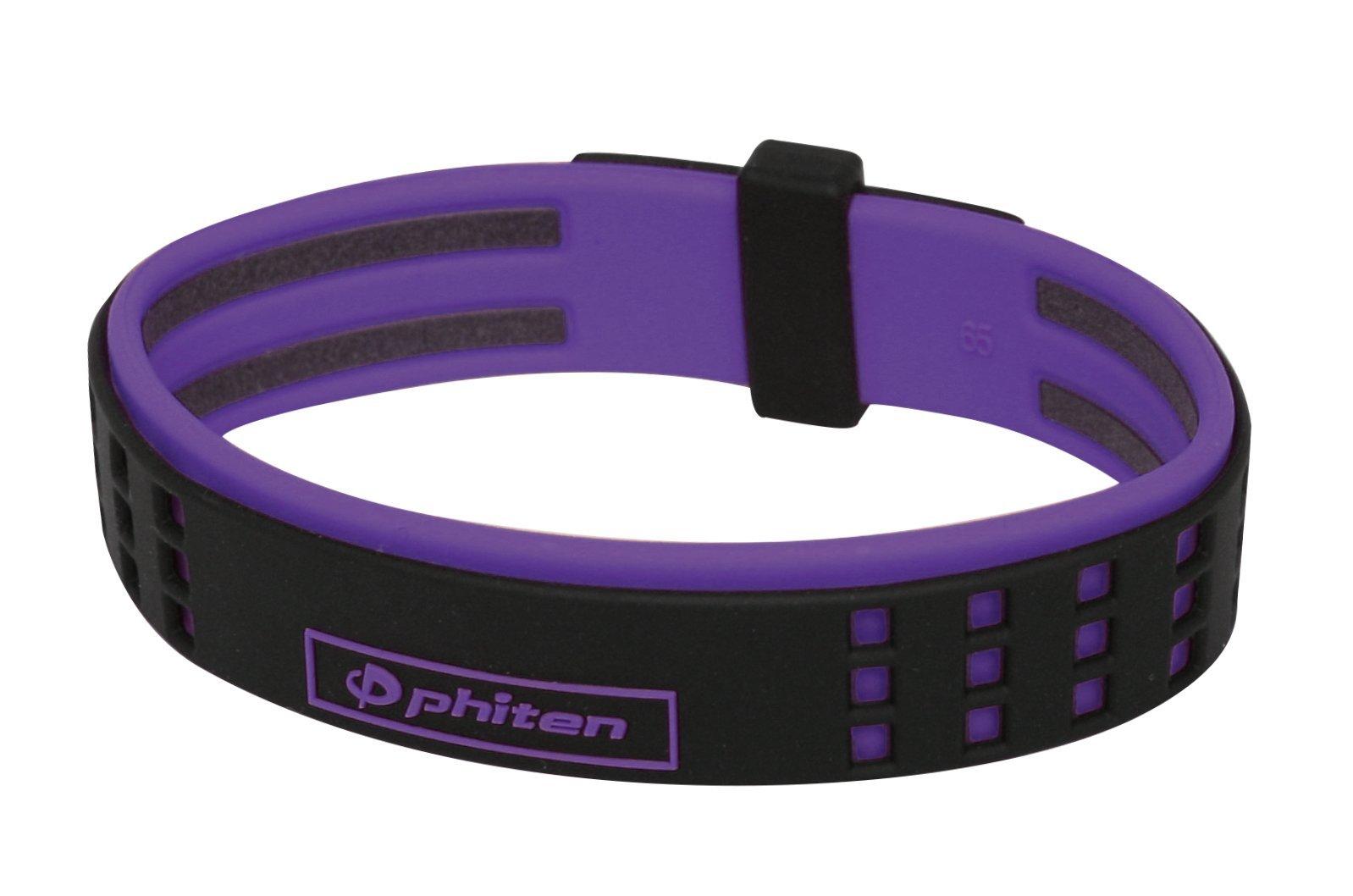 

Phiten RAKUWA Bracelet S Duo Type Limited Edition, Black/Purple, 19cm, 0313TG585227