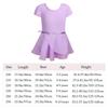 Cotton Gymnastics Leotards Short Sleeve Ballet Bodysuits Fashion Ballet Dress  Children