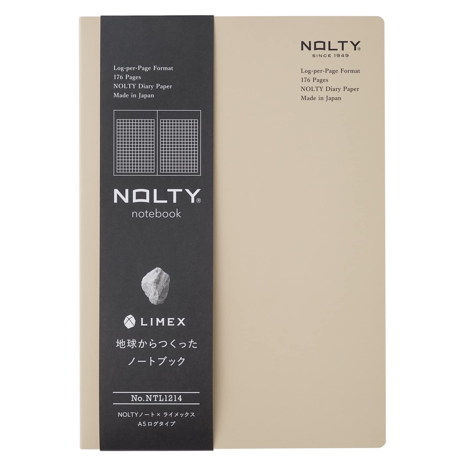 

Japan Management Association Management Center NOLTY Notebook x Limex A5 Log Type Soil Beige NTL1214