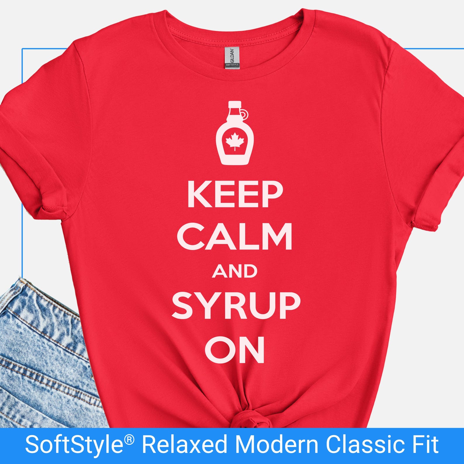 Funny Maple Syrup Lover T Shirt, Keep Calm Syrup On Shirt, Vermont Syrup Shirt, Canada Syrup Gift, Sugar Shack Tee, Maple Syrup Day Festival 2XL