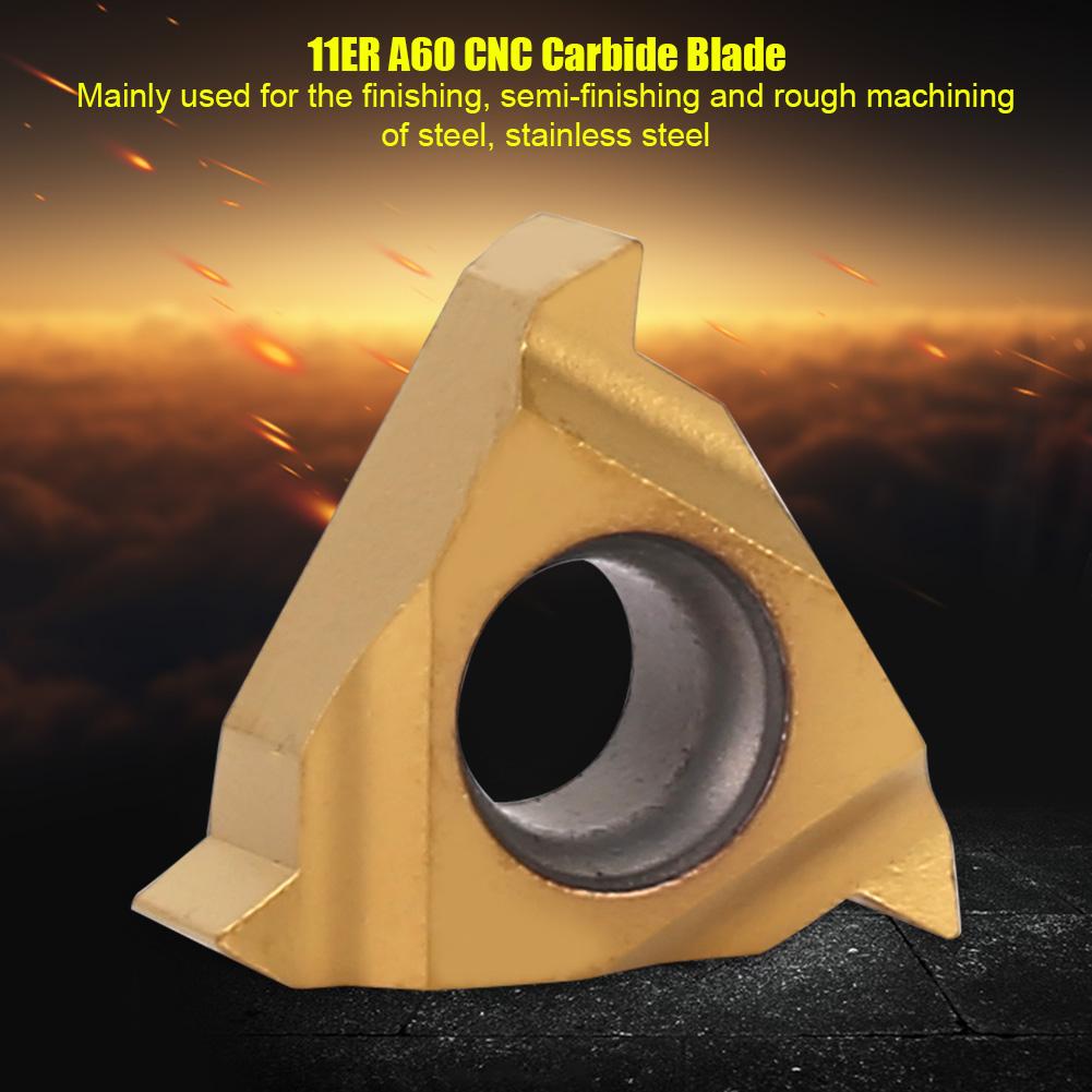 10pcs 11ER A60 1 4  Carbide Blade Insert CNC Lathe Cutter Turning Tool
