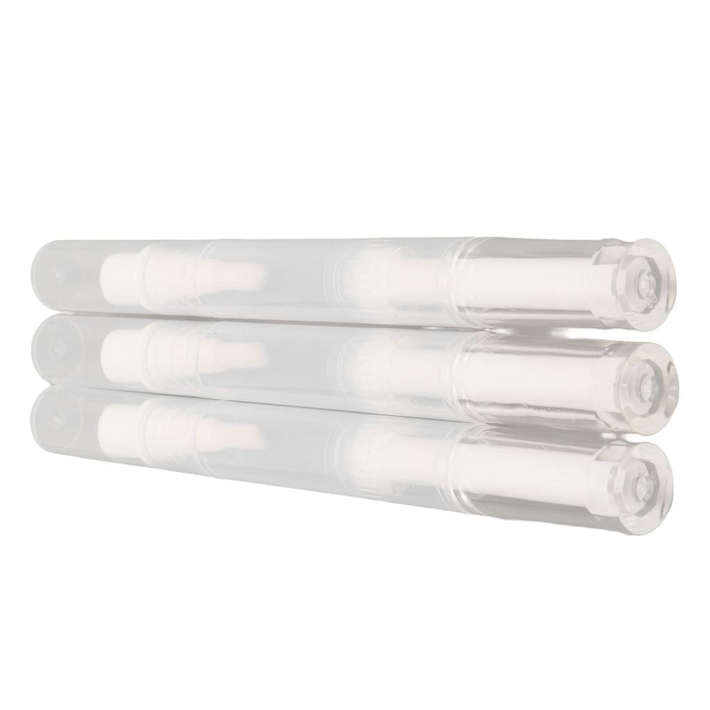 3er-Pack transparente Drehstifte, 2,5 ml, leer, drehbar, wiederverwendbar, Nagelöl-Wachstums-Flüssigkeitsstift mit Pinsel