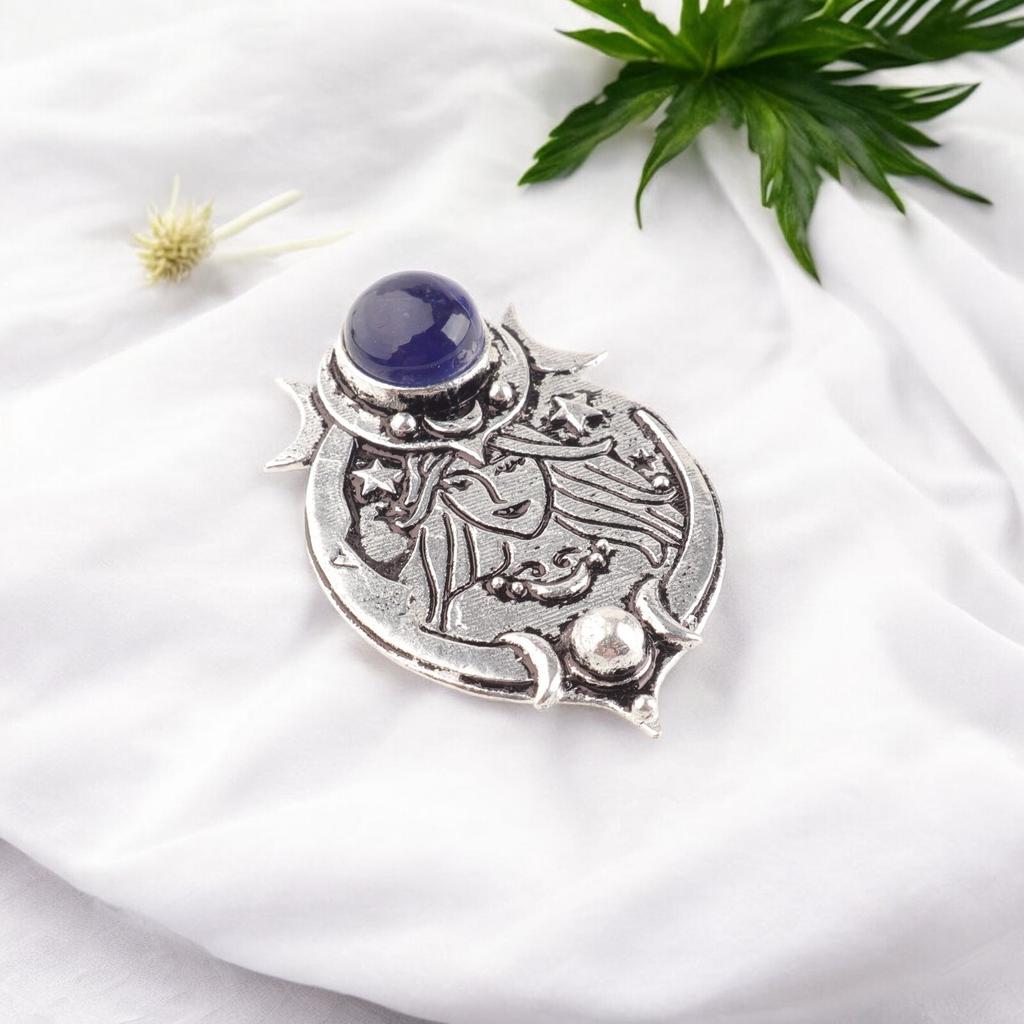 Natural Sodalite Gemstone 925 Sterling Silver Handmade Jewelry Necklace Pendant CP-22-22