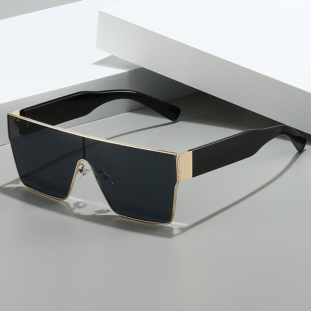 Square Sunglasses Women Men Fashion Trendy Luxury Brand Design One Piece Decoration Sun Glasses Outdoors Travel Driving UV400