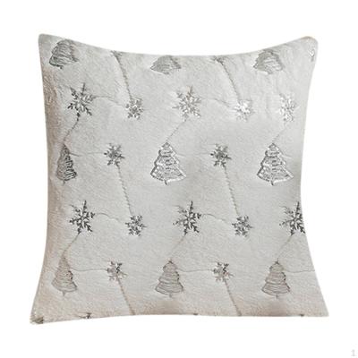 Christmas Theme Plush Pillow Case 18x18 Inch Washable for Living Room Coffee Shop