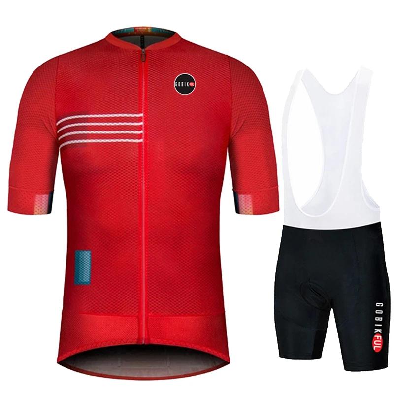 2026 Gobikful Set Maglia Ciclismo Uomo Abbigliamento Estivo Ciclismo Magliette Bici da Strada Completo Pantaloncini con Bretelle Bici MTB Ropa Ciclismo Maglia