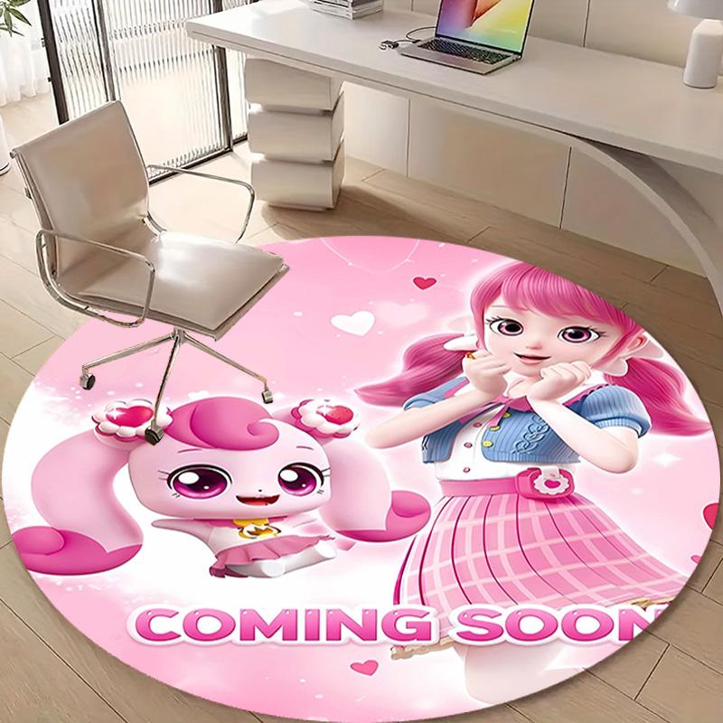 1pc Catch Teenieping Magic Sweethear (6) Design Printed Area Round Carpet for Bedroom Living Room Home Decor Rugs Mat Non Slip Mat Rug for Bedside