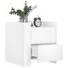 VidaXL Table de chevet blanc 45x50x50 cm bois d’ingénierie, meuble de chevet, table d'appoint, armoire de lit, armoire de 848283