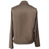 Dark Grey Satin V Neck Long Sleeve Shirt Women's Casual Blouse