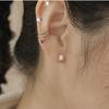 925 Sterling Silver Pavé Shiny Zircon Geometric Square Stud Earrings for Women  Stylish Simple Everyday Jewelry Accessories