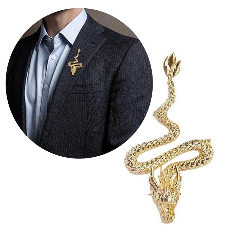 Chinese Zodiacs Shape Brooch Chinese Dragons Lapel Pins for Women Animal Themed Breastpins Stylish Accessory for Women