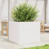 Plant Pot White 80x80x68.5 Cm Solid Pine Wood
