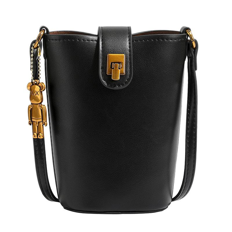 Premium Sense Bag Women's Niche Retro Bucket Bag Commuter Casual Versatile Messenger Bag