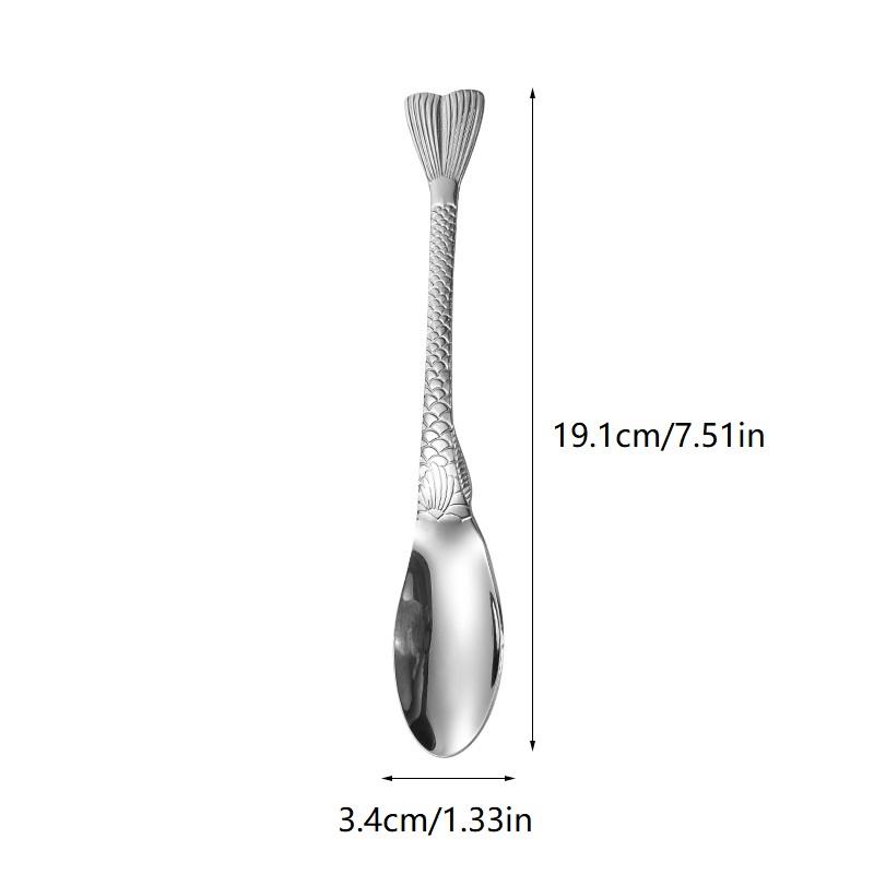 2 ks Nerezová ocel Kreativní Rybí ocas Jídelní lžíce Vidlička Jídelní lžíce Obličej Dětská vidlička Dezertní Ovocná vidlička Sada nádobí