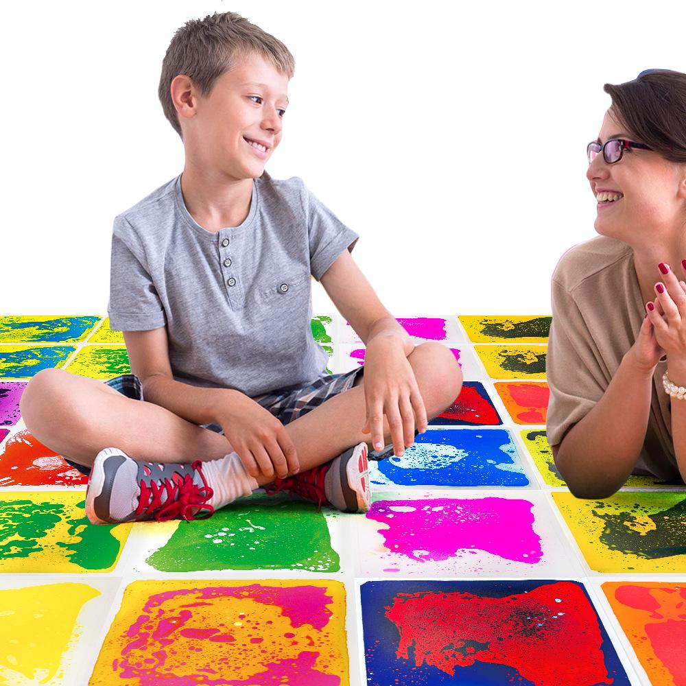 Liquid Floor Tile Sensory Mat 30x50CM - Flowing PVC Puzzle Brick