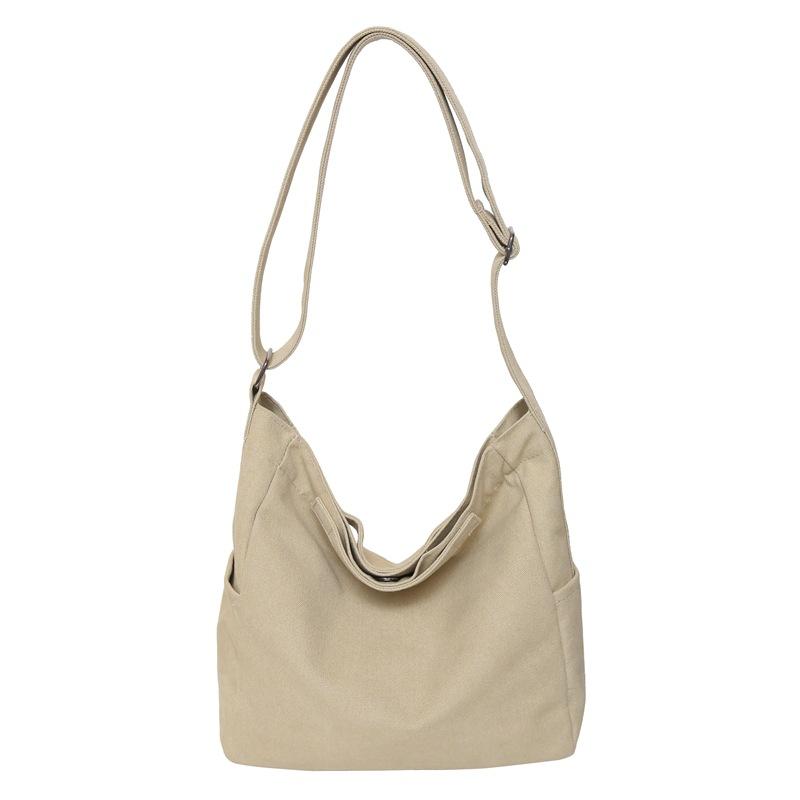 Women'S Spring New Commuting Canvas Bag Large Capacity Versatile College Student Shoulder Tote Bag