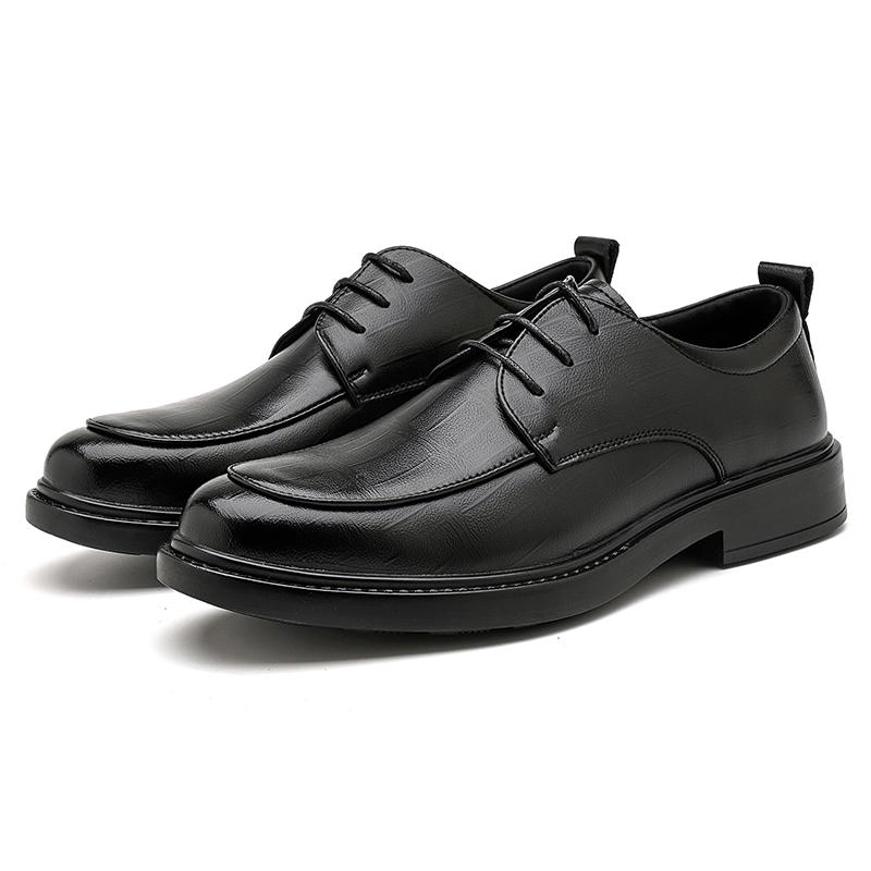

Fashion Black classic men s leather shoes Luxury Design Casual Style Work or daily business office Party Dress up Groom Wedding shoes 45 чёрный