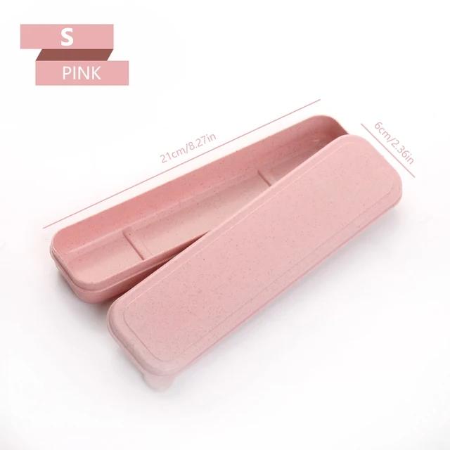 21/24 cm PP Bærbar Reisebestikk Oppbevaringsboks Etui Matservise Kjøkkengaffel Skjeboks For Barn Skolebestikk