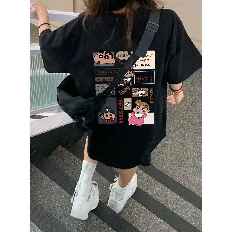 Unisex Japanisches Retro Cartoon Baumwoll-T-Shirt - Lockere Passform für Herren, Damen & Übergrößen