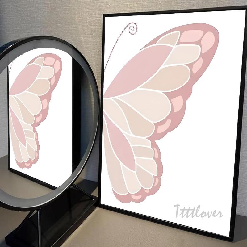 

1 шт. Розовая бабочка, солнце, радуга, маргаритка, постер, бумага, печать, для дома, спальни, входа, бара, кафе, художественная живопись, украшение 21cm×30cm NoFrame