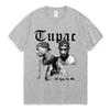 Rapper Tupac 2pac Γραφικό T-shirt Μόδα Υψηλής Ποιότητας Κοντομάνικα T-shirts Oversized Hip Hop Streetwear Ανδρικό Βαμβακερό T-shirt