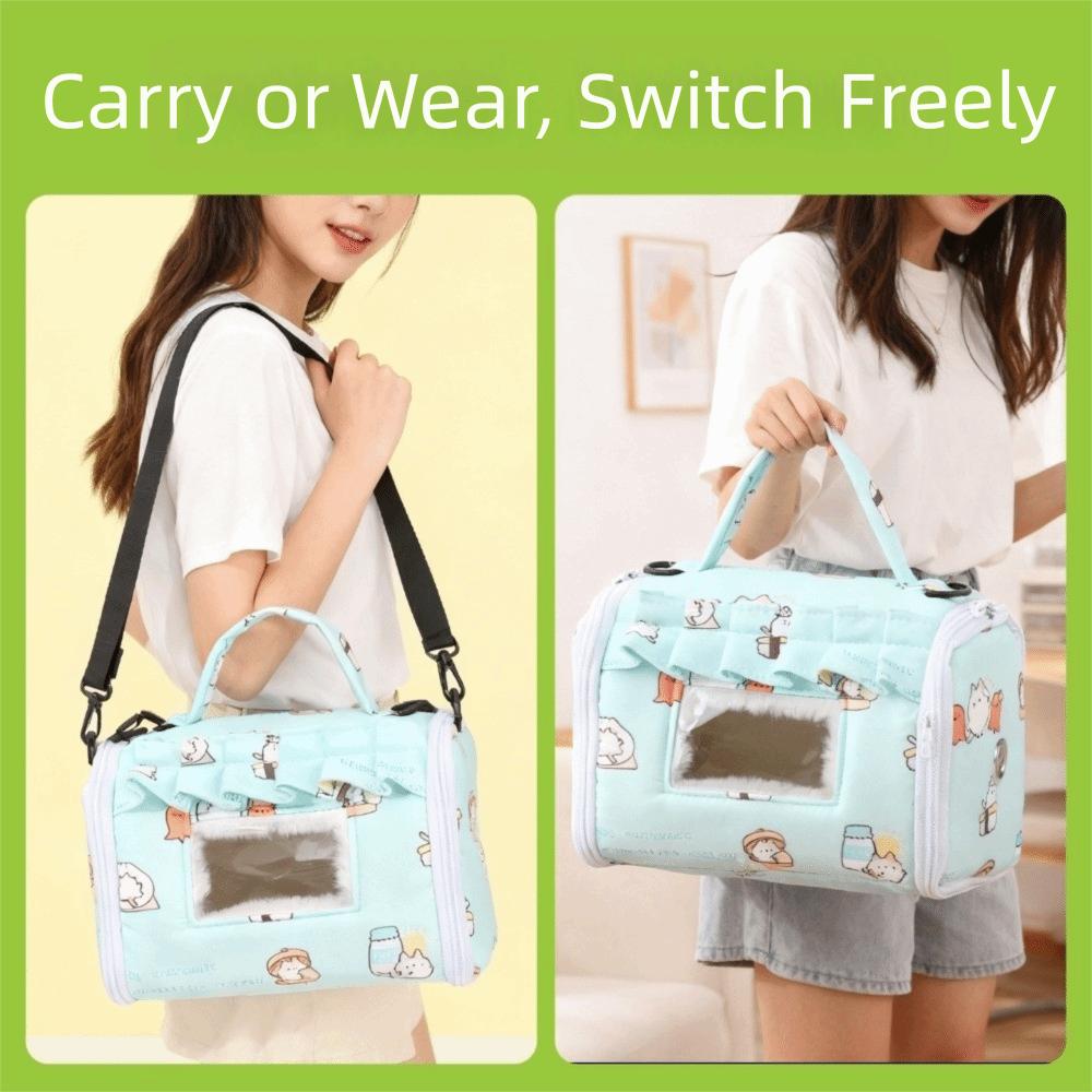 Warm Parrot Carrier Bag Windproof Thicken Bird Cotton Nest with Window Large Space Hamster Outdoor Bag Pet Supplies