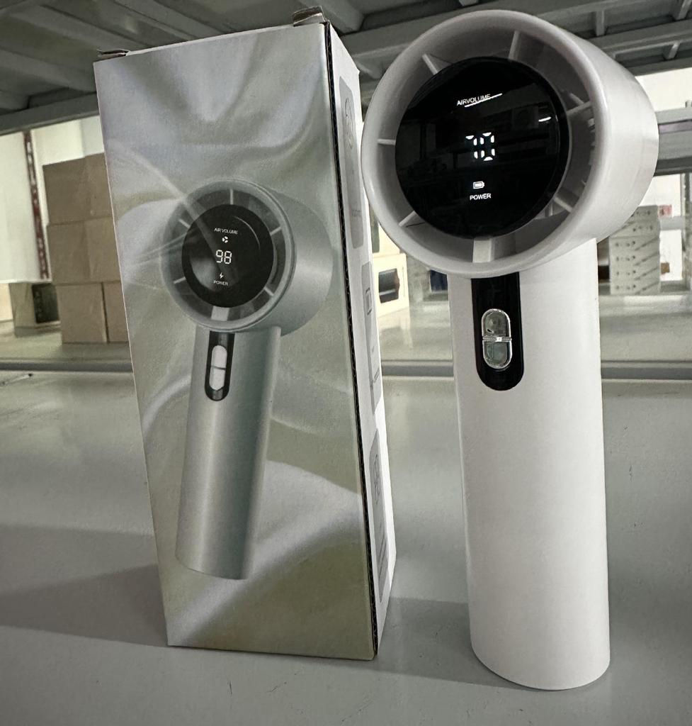 USB Charging 100-Speed Digital Display Mini Handheld Fan