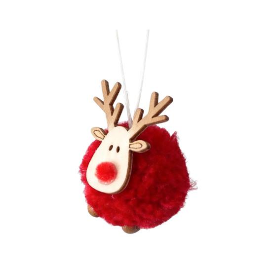 Plyšové vánoční ozdoby zvonků Fuzzy vánoční závěsná ozdoba se zvonkem na vánoční zimní párty dekoraci