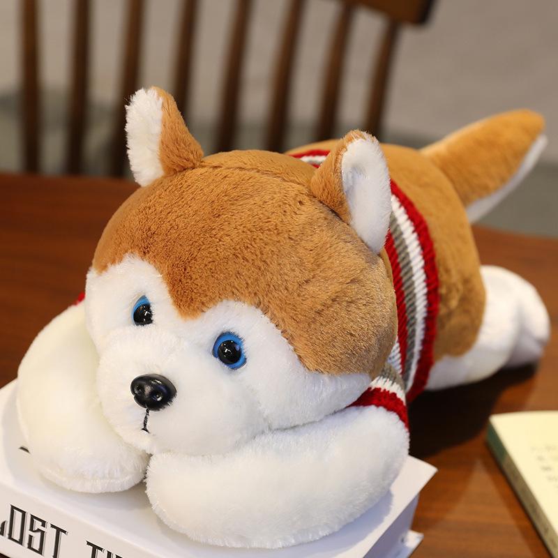 Husky Plush Sleeping Pillow Toy for Kids - Cute Cartoon Design