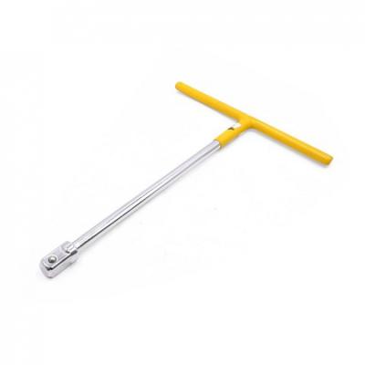 Yellow Silver Tone 1/2" Square Drive T Handle Wrench Repairing Tool for Car Auto