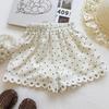 Girls' 2026 Summer Polka Dot Two-Piece Set: Stylish Lapel Top & Lace Shorts