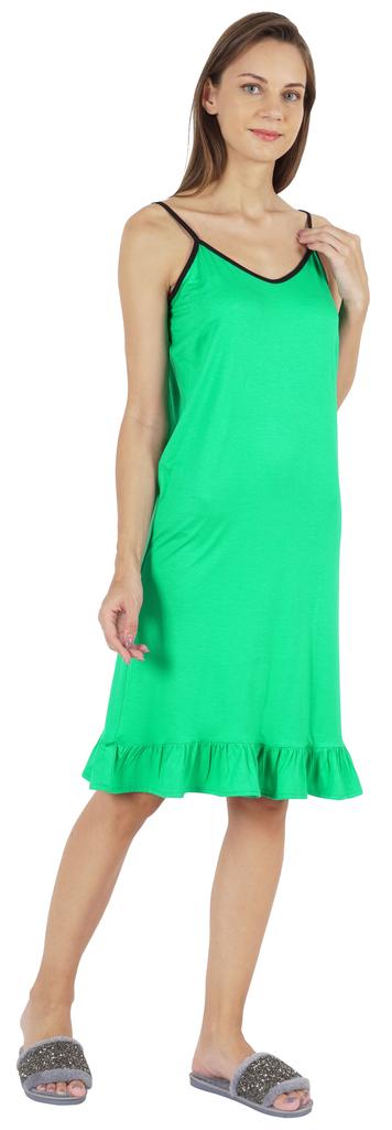 Inkmeso Solid Women  s Spaghetti Strap Nightwear Sleeveless Chemise