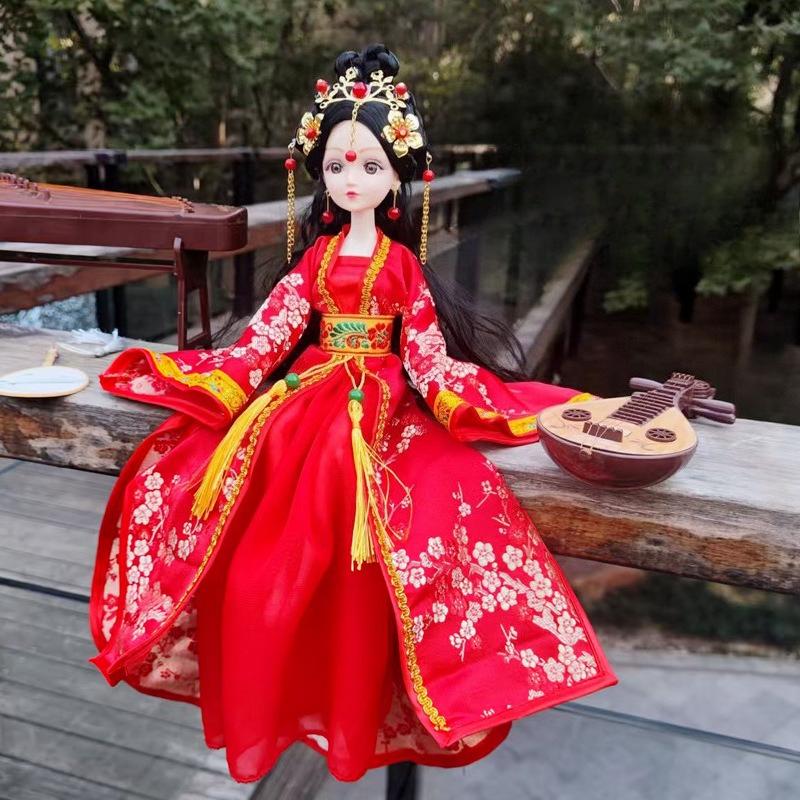 30cm Ancient Hanfu Doll 11 Joint Action Figure Dress Up Toy Gift For Children