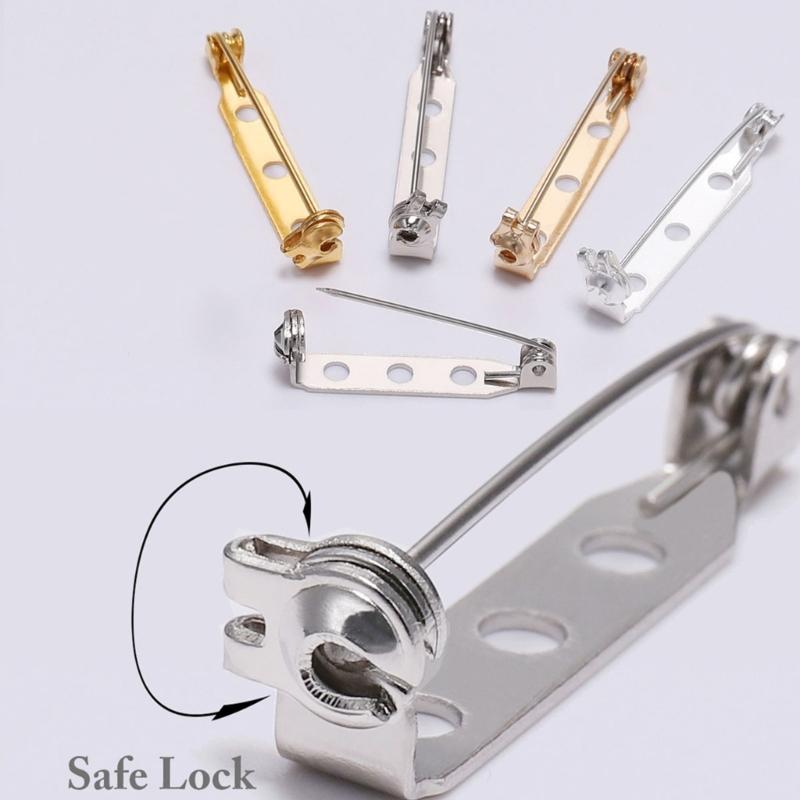 20x Brož 20/25/32mm Zapínání na zadní straně Bezpečnostní odznaky Šperkařské komponenty pro DIY řemesla