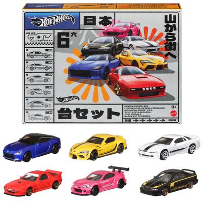 Hot Wheels Streets of Japan Multi Pack 6 Vehicles Vehicle Toy Mini Car 3 Years Old and Up Multi HRX54