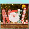Festive Christmas Wooden Letter Decorations Creative Printed Ornaments For Holiday Cheer